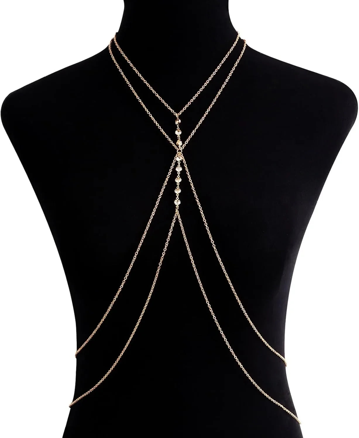 Summer Beach Crystal Belly Waist Chain, 26‘’ Sexy Body Chains
