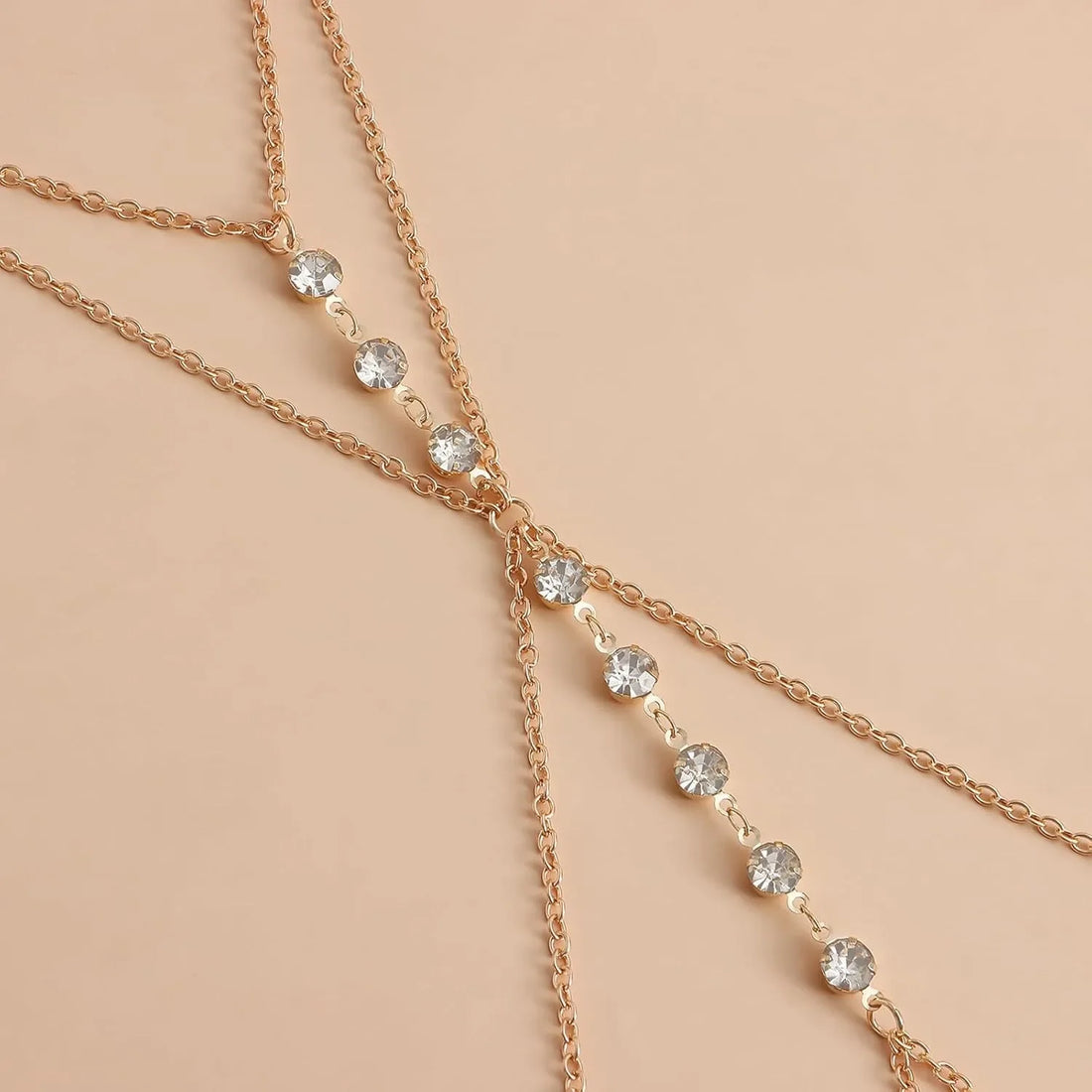 Summer Beach Crystal Belly Waist Chain, 26‘’ Sexy Body Chains