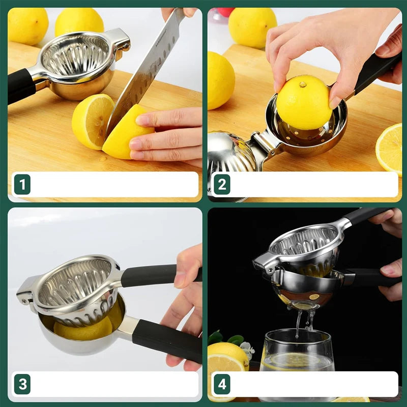 Stainless Steel Lemon Squeezer Hand Press Juicer Manual