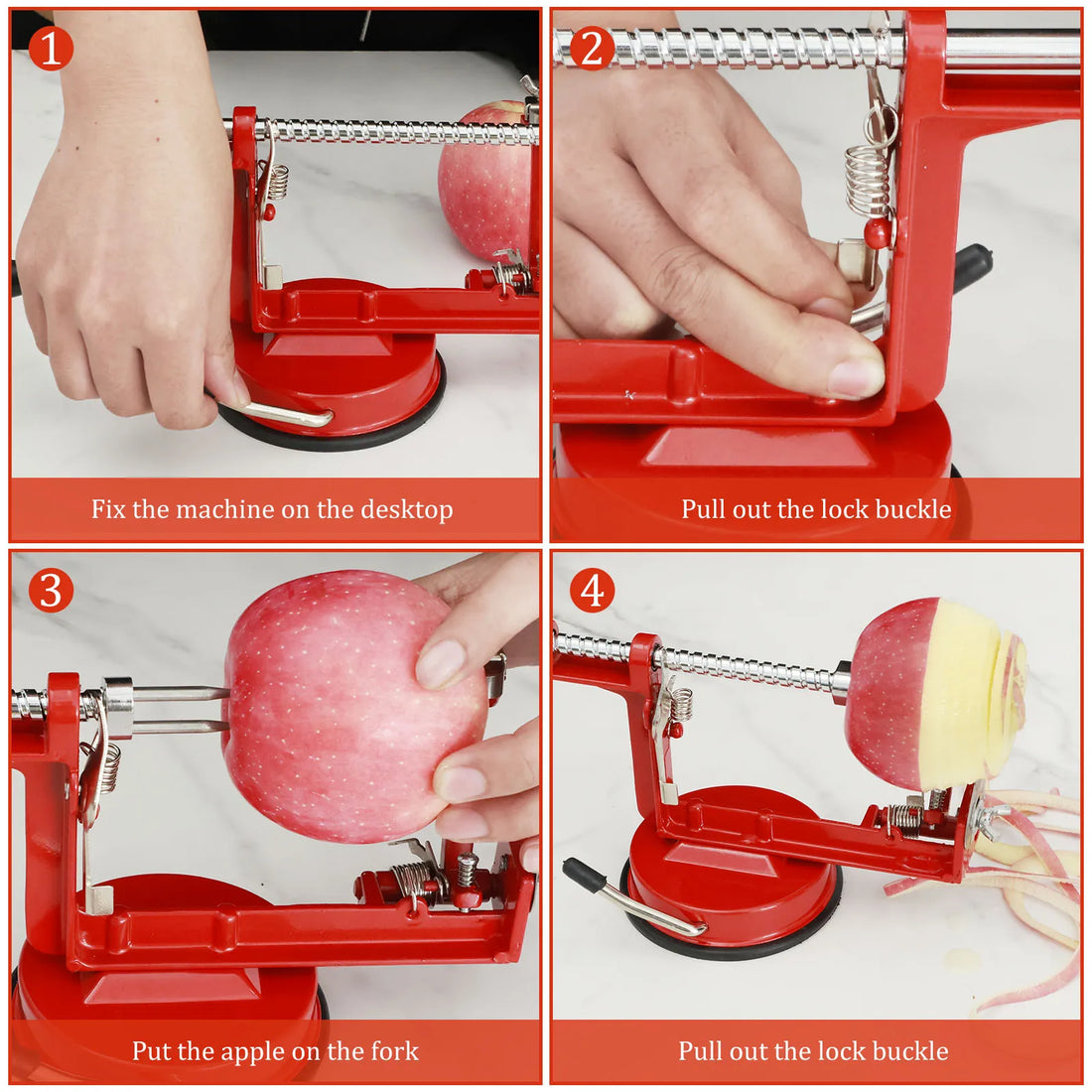 3 In 1 Fruit Peeler Machine Hand Crank Fruit Slicer Corer Apple