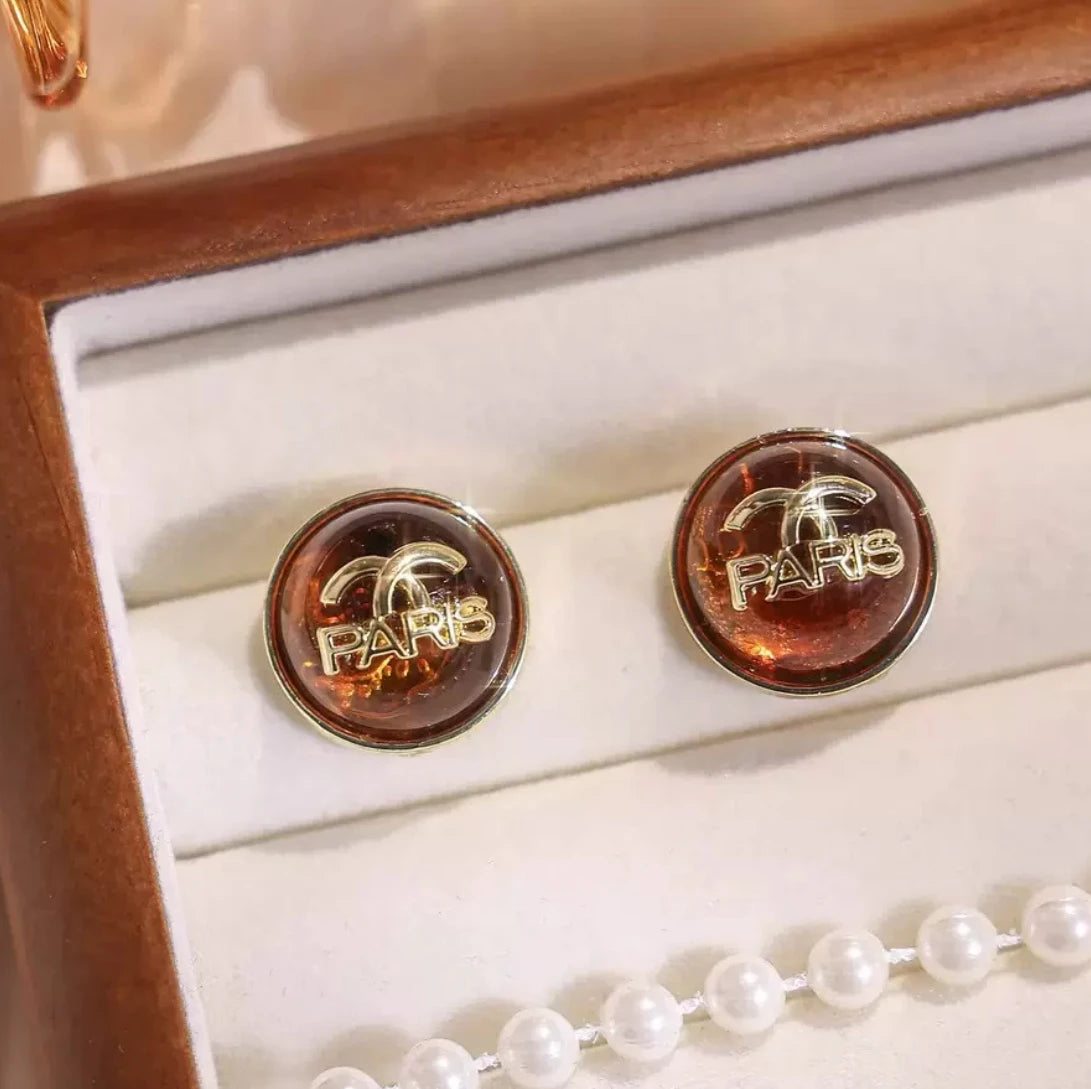 Luxury Millard new niche design amber ear studs high-end