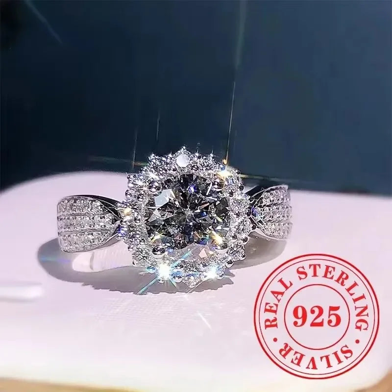 CAOSHI Charms Eternity 2Pc/Set Rings 925 Sterling Silver