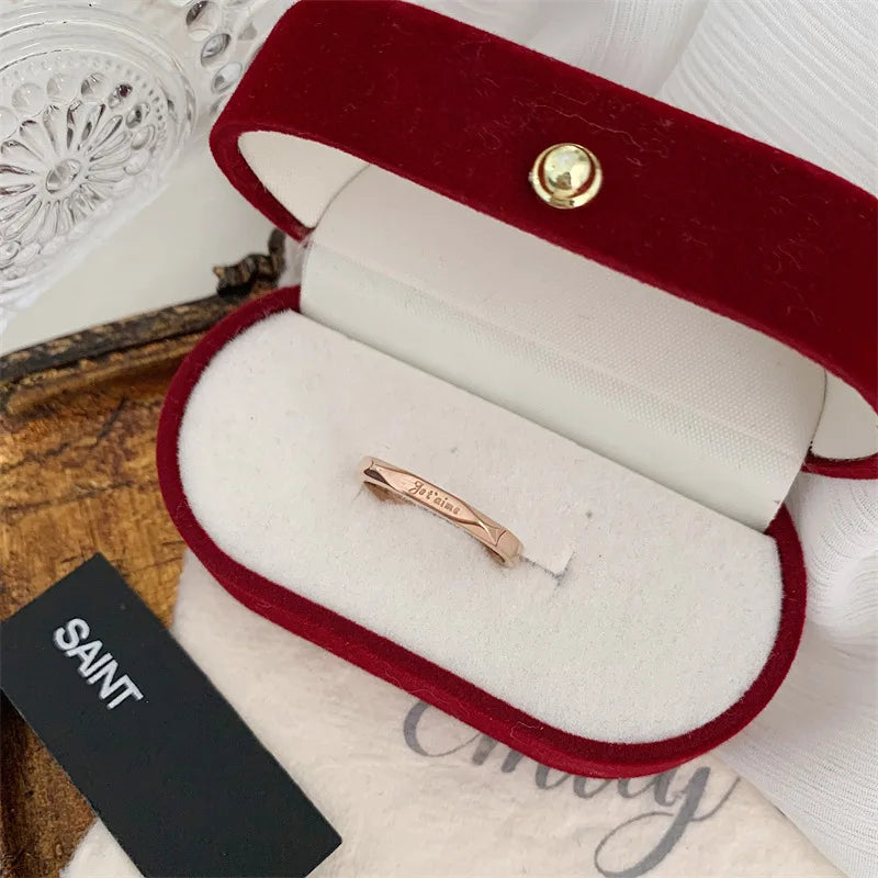 French Love You JETAIME Letters Rings Couple Wedding