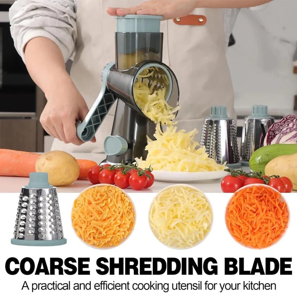 Multifunctional Vegetable Cutter 3in1 Rotary Cheese Grater