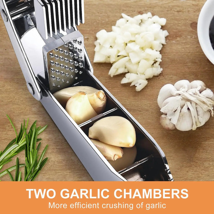 Garlic Crusher 2 in 1 stainless steel garlic minced garlic slices