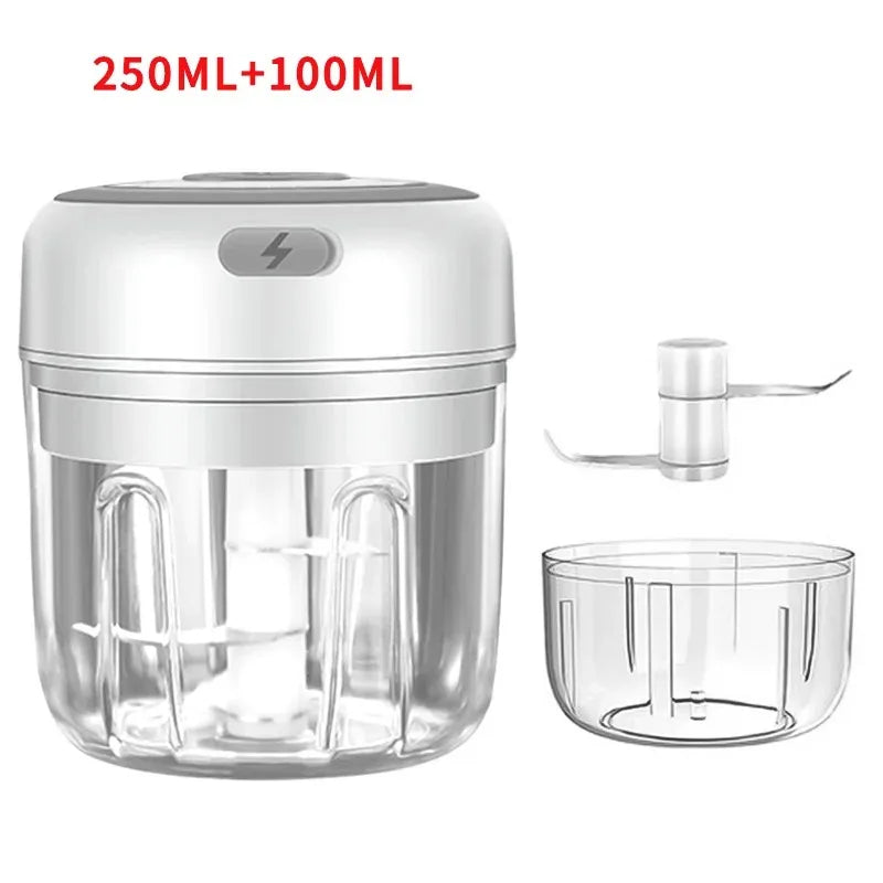 250ML Stainless Steel Electric Garlic Chopper Sturdy Durable