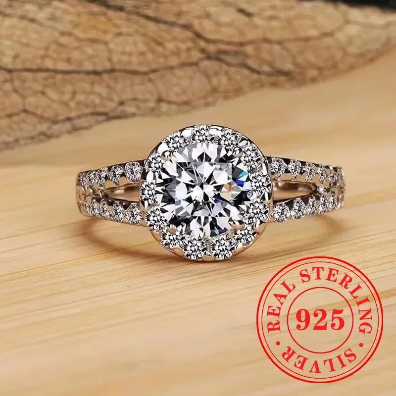 CAOSHI Charms Eternity 2Pc/Set Rings 925 Sterling Silver