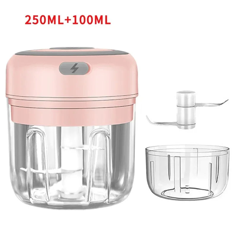 250ML Stainless Steel Electric Garlic Chopper Sturdy Durable