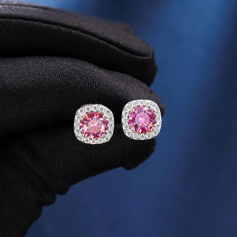 HOT Moissanite S925 Sterling Silver Stud Earrings For Women