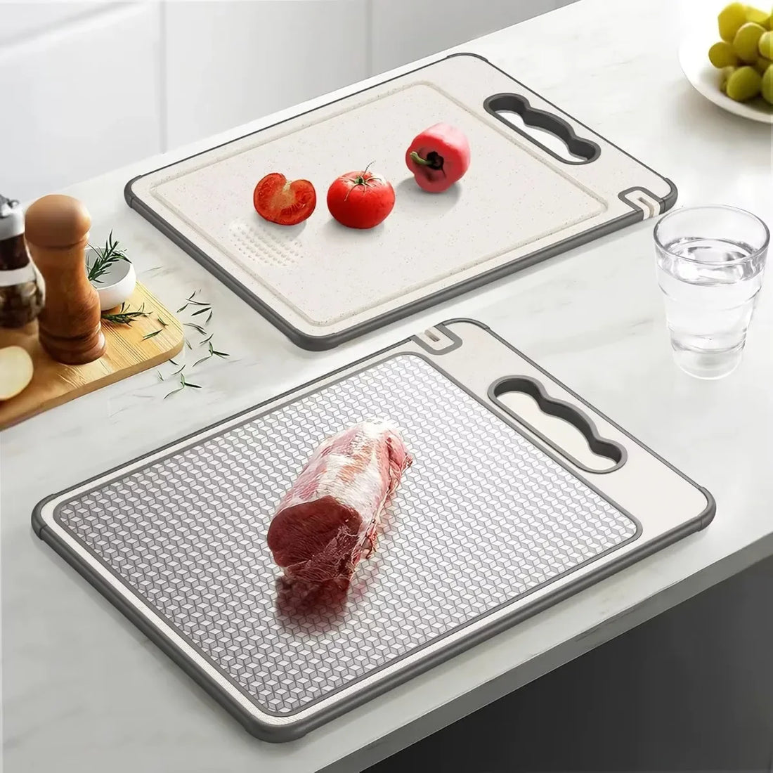 Dishwasher Safe Double Sided Chopping Board – 304 Stainless Steel
