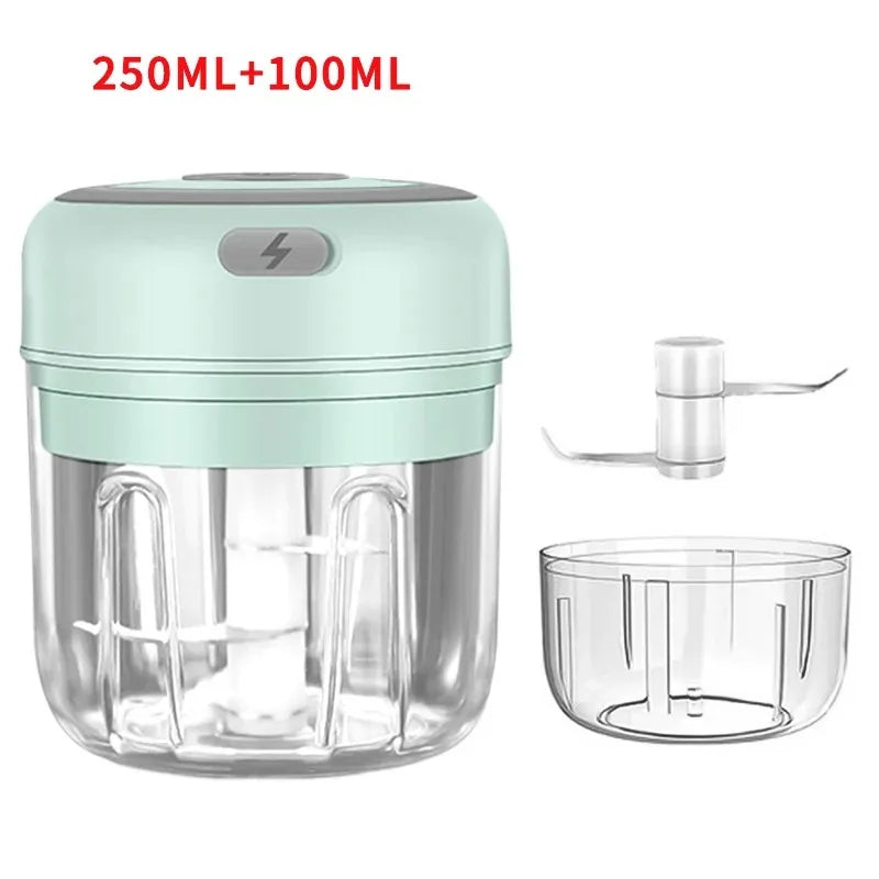 250ML Stainless Steel Electric Garlic Chopper Sturdy Durable