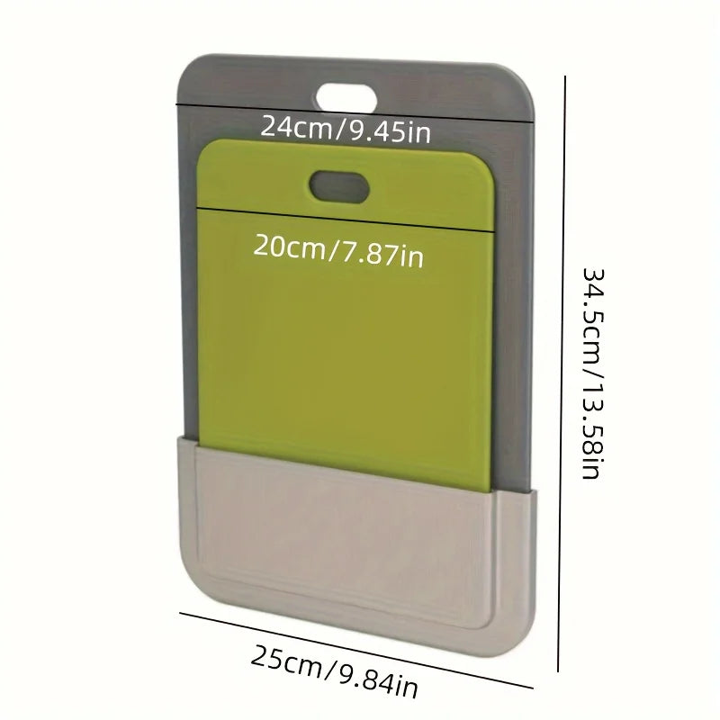 Double-Sided Cutting Board, Wall-Mounted, Easy to Clean