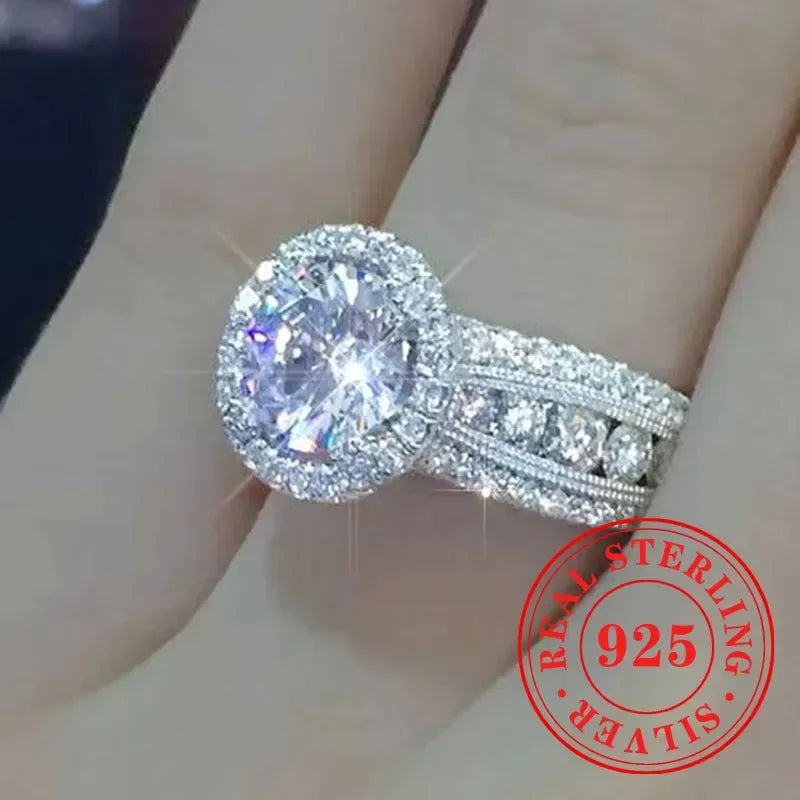 CAOSHI Charms Eternity 2Pc/Set Rings 925 Sterling Silver