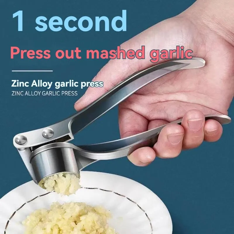 Garlic Press Anti-Skid Thickened Garlic Clip Multifunctional Zinc