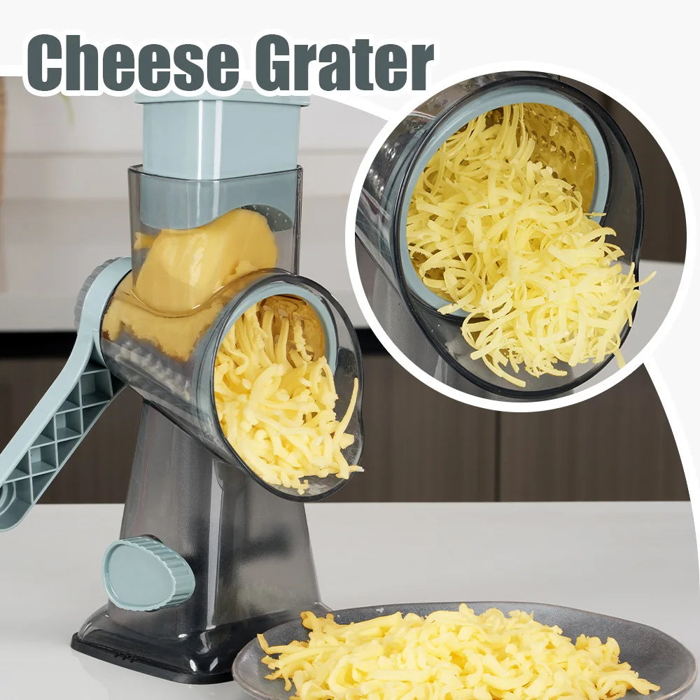 Multifunctional Vegetable Cutter 3in1 Rotary Cheese Grater