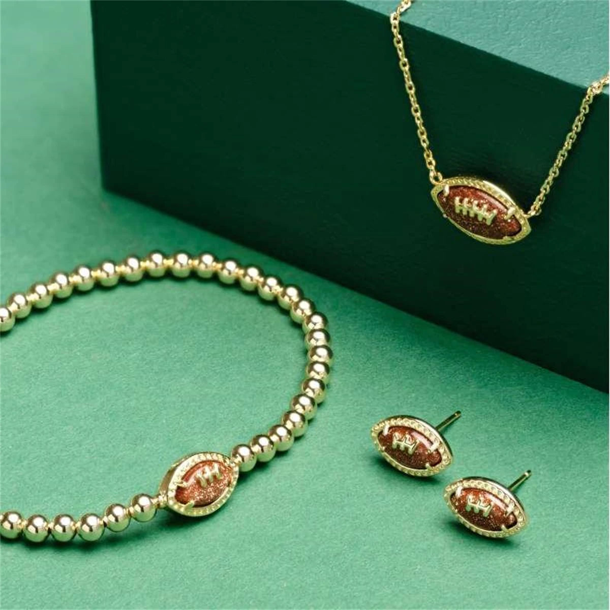 American football pendant necklace Women's sports series